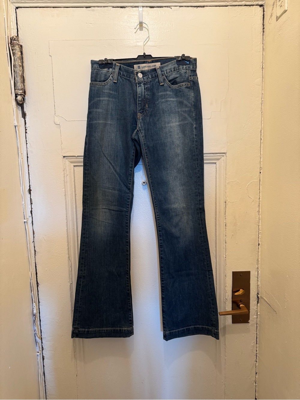 GAP Women's Long Lean Jeans in Dark Blue Denim